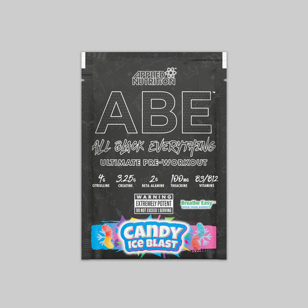 ABE ULTIMATE PRE WORKOUT SAMPLES candy ice blast