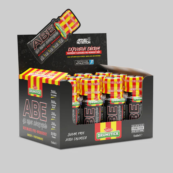 ABE ULTIMATE PRE WORKOUT SHOT 60ML 12 PACK drumstick