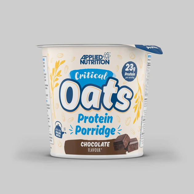 CRITICAL OATS PROTEIN PORRIDGE by APPLIED NUTRITION Pack of 12 Pots chocolate flavour