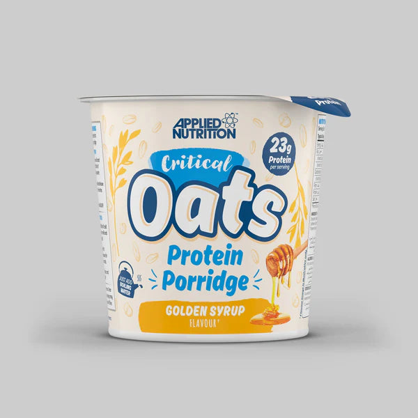 CRITICAL OATS PROTEIN PORRIDGE by APPLIED NUTRITION Pack of 12 Pots golden syrup 