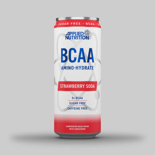 BCAA CAFFEINE FREE - DRINK CANS 330ML 6 PACK strawberry soda