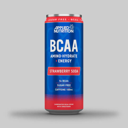 BCAA ENERGY DRINK CANS 330ML (6 PACK) strawberry soda