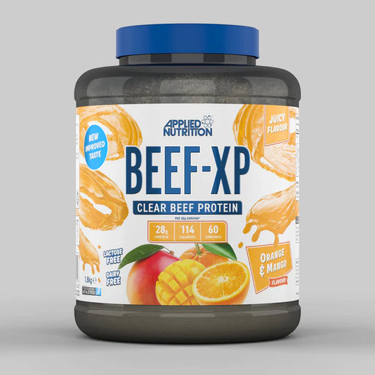 Beef XP clear beef protein by applied nutrition orange and mango