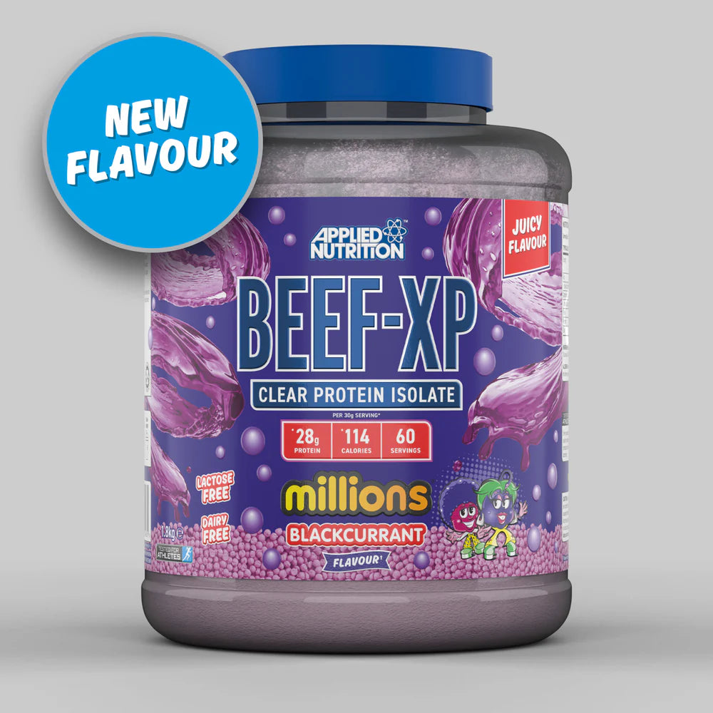 Beef XP clear beef protein by applied nutrition millions blackcurrent