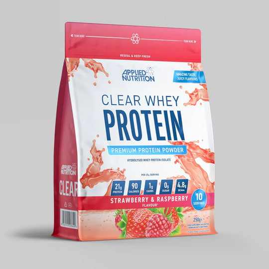 CLEAR VEGAN Protein 250g strawberry and raspberry flavour, sports supplement nutrition by applied nutrition