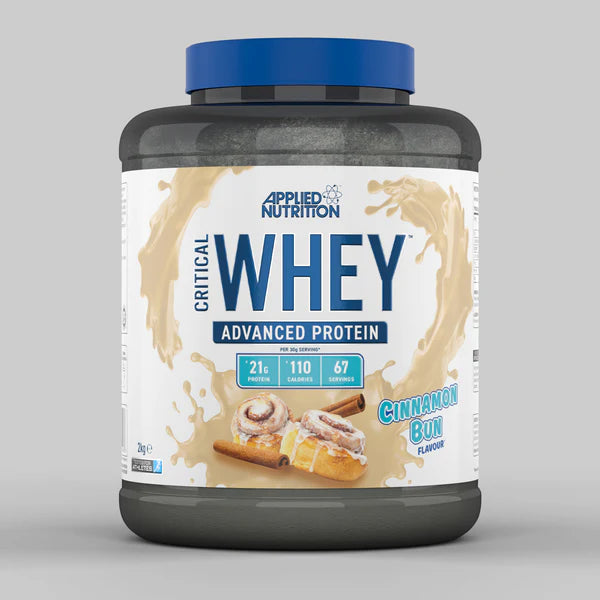 CRITICAL WHEY PROTEIN 2KG advanced protein, Applied Nutrition cinnamon bun flavour