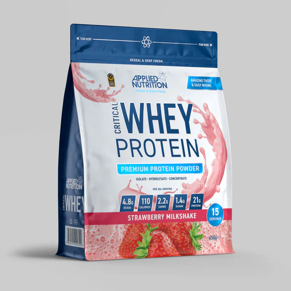 CRITICAL WHEY PROTEIN 450g APPLIED NUTRITION strawberry milkshake