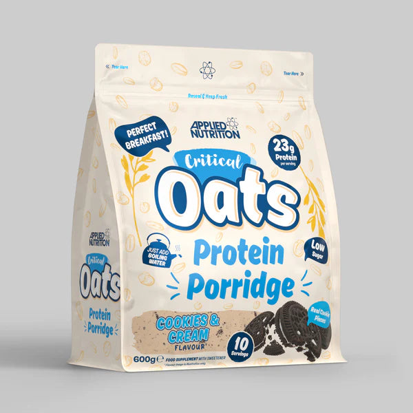 CRITICAL OATS PROTEIN PORRIDGE 600G with MCT powder applied nutrition cookies and cream