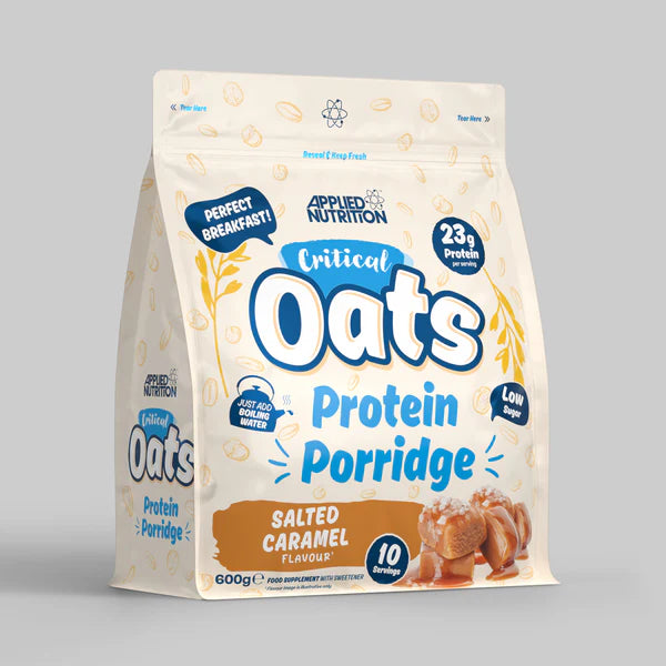 CRITICAL OATS PROTEIN PORRIDGE 600G with MCT powder applied nutrition salted caramel