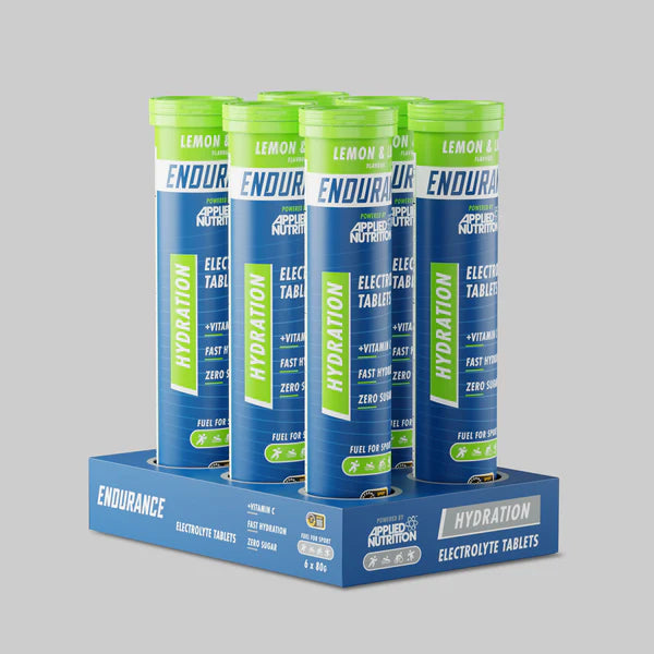 6 Pack Endurance Electrolyte Tablets by Applied Nutrition in lemon & lime flavour