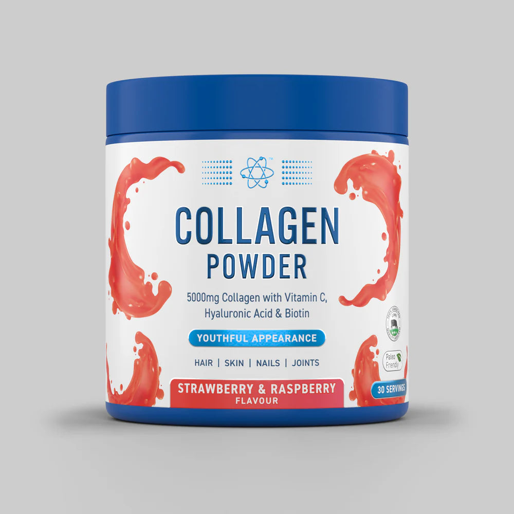 COLLAGEN BEAUTY SUPPLEMENT WITH VITAMIN C, BIOTIN AND HYALURONIC ACID strawberry raspberry flavour