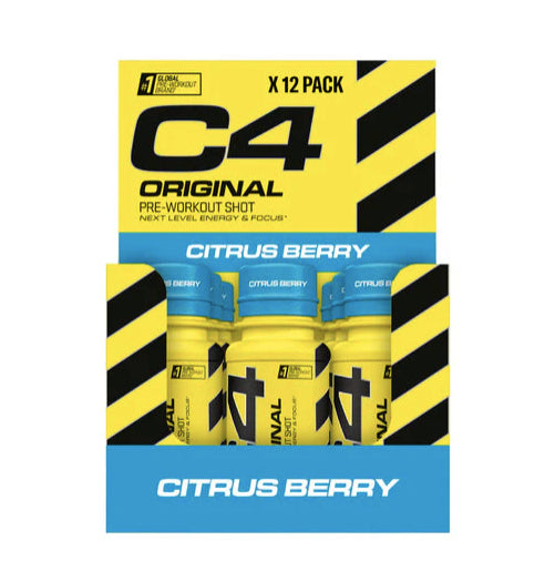 CELLUCOR C4 PRE-WORKOUT SHOTS 12 x 60ml citrus berry